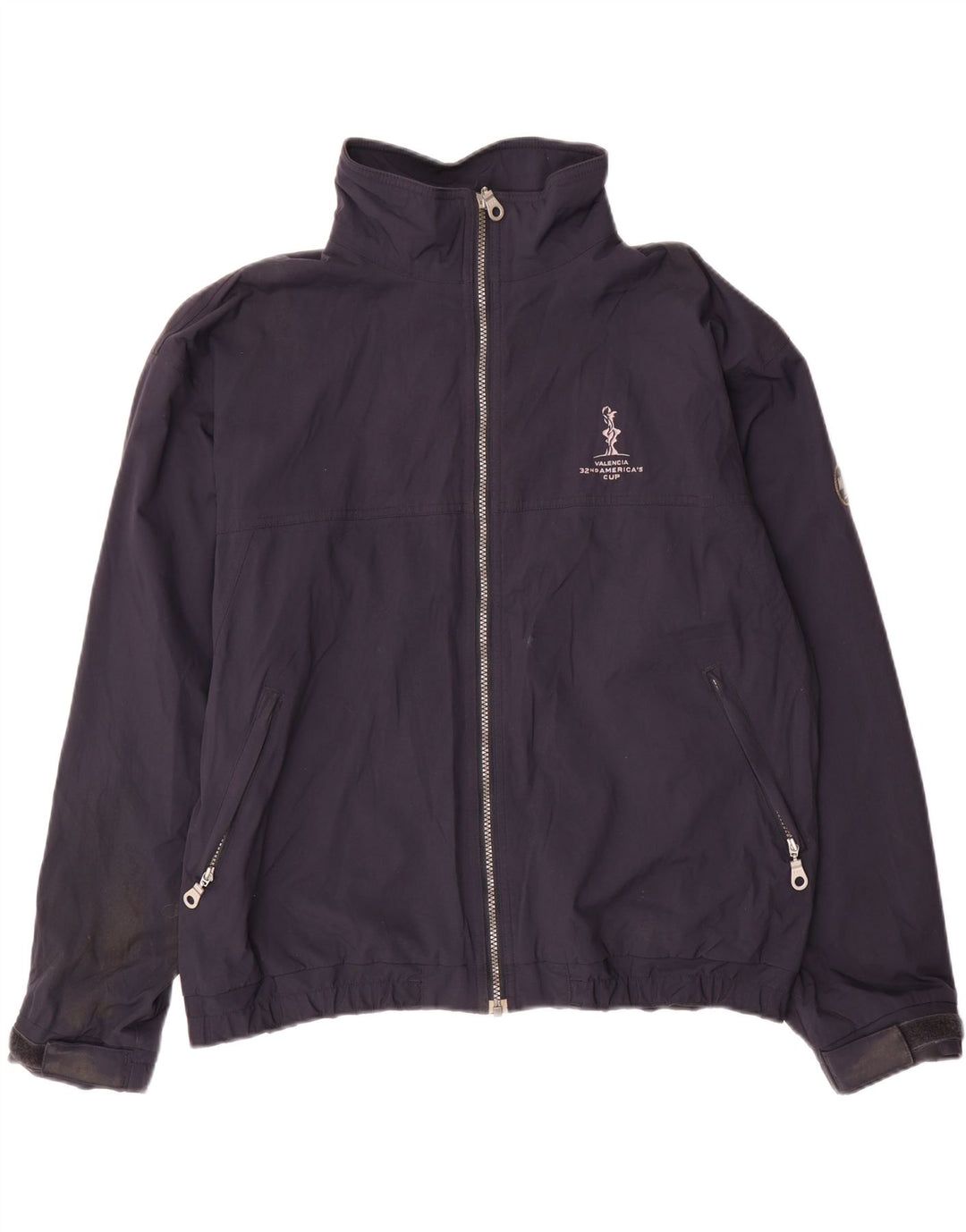 MURPHY & NYE Herren-Regenjacke mit lockerer Passform, UK 38, mittelmarineblaues Nylon