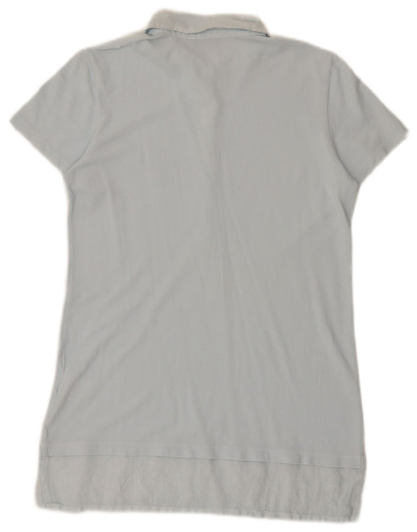Fred Perry Damen Polokleid UK 12 Mittelblaue Baumwolle