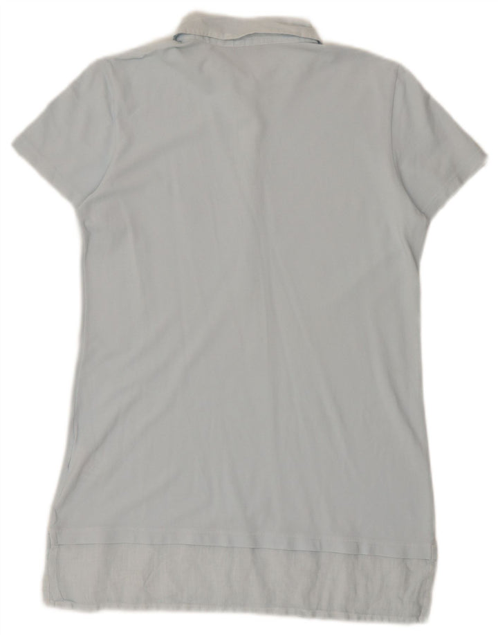Fred Perry Damen Polokleid UK 12 Mittelblaue Baumwolle