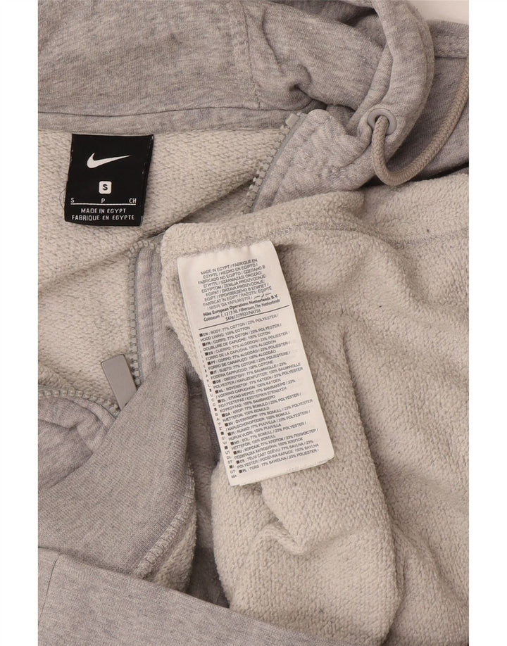 Nike Herren-Kapuzenpullover mit Reißverschluss, klein, grau gefleckte Baumwolle