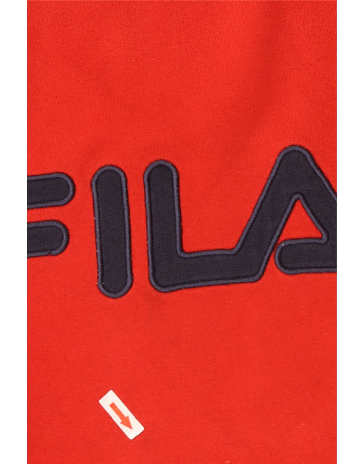 Fila Herren Grafik-Sweatshirt-Pullover, klein, rote Baumwolle