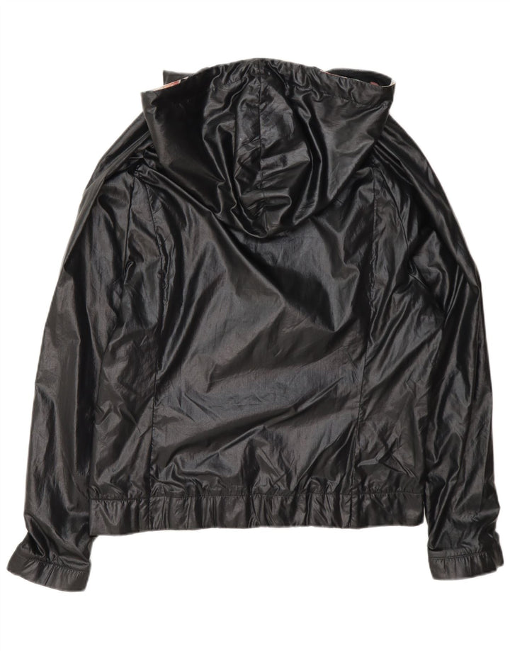 Adidas Damen-Regenjacke mit Kapuze, übergroß, Größe S, Schwarz, Polyamid