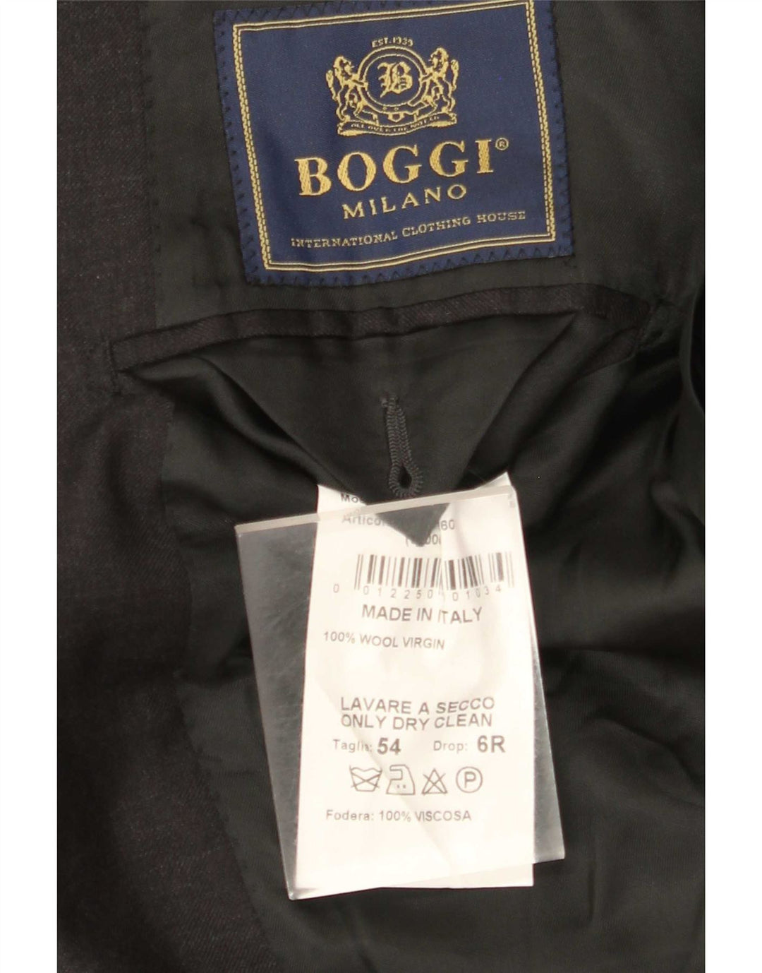 Boggi Milano Herren-Blazer mit 3 Knöpfen, IT 54, 2XL, graue Wolle