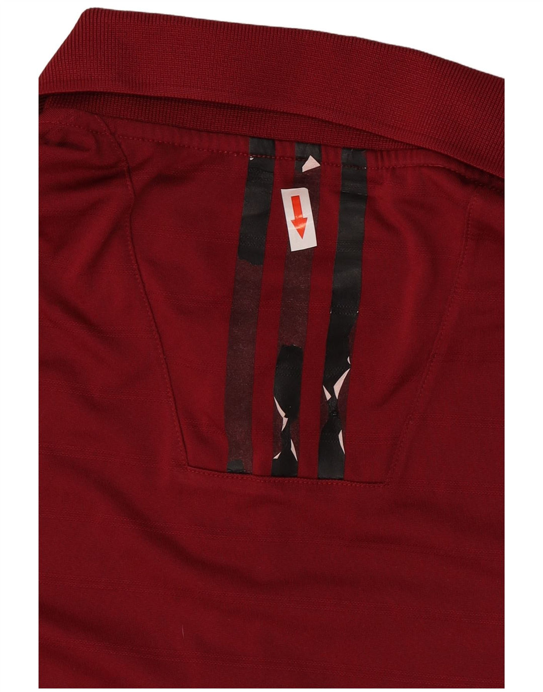 Adidas Climalite Poloshirt für Herren, groß, burgunderrot, gestreift, Polyester