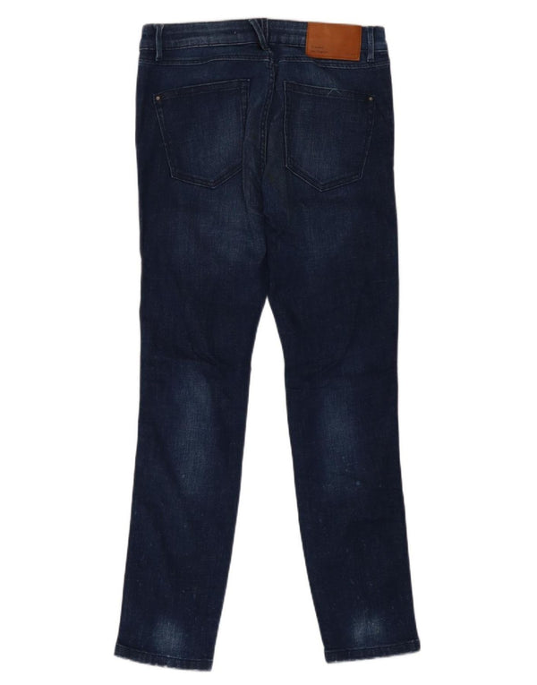 Zara Damen Distressed Slim Jeans EU 36 XS W26 L27 Marineblau