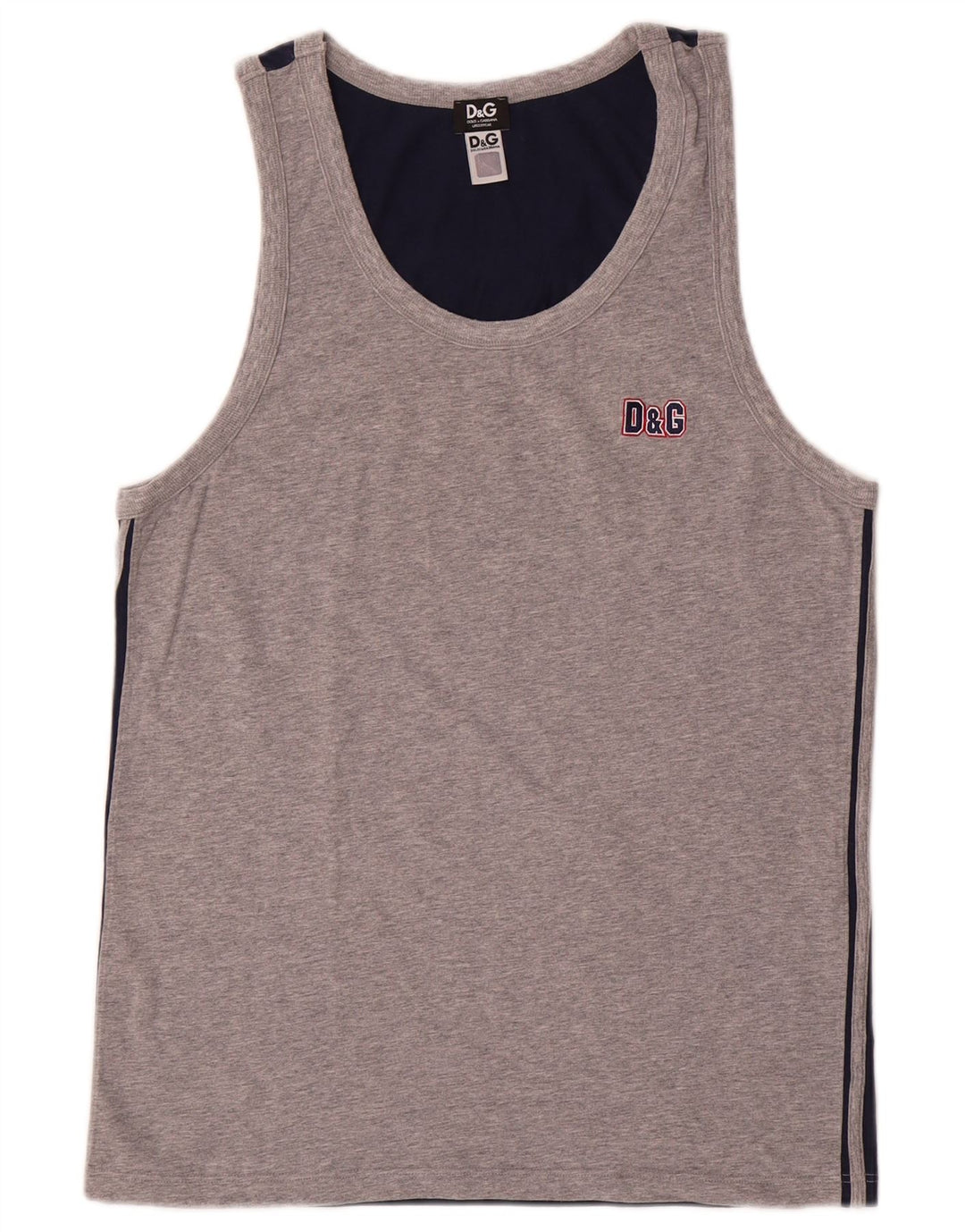 Dolce & Gabbana Herren-Trägershirt, klein, Grau, Farbblock