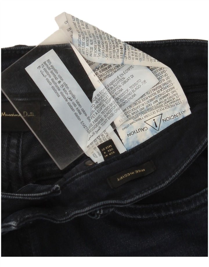 MASSIMO DUTTI Damen Tapered Jeans EU 40 Medium W30 L27 Marineblau Baumwolle