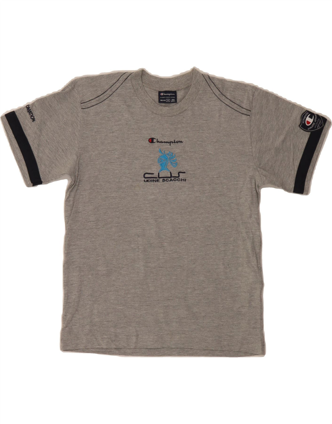 CHAMPION Boys Graphic T-Shirt Top 9-10 Years Grey Cotton Vintage Champion and Second-Hand Champion from Messina Hembry 