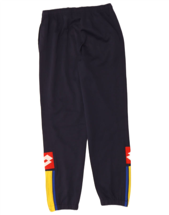 LOTTO Mens Tracksuit Trousers Joggers Medium Navy Blue Colourblock