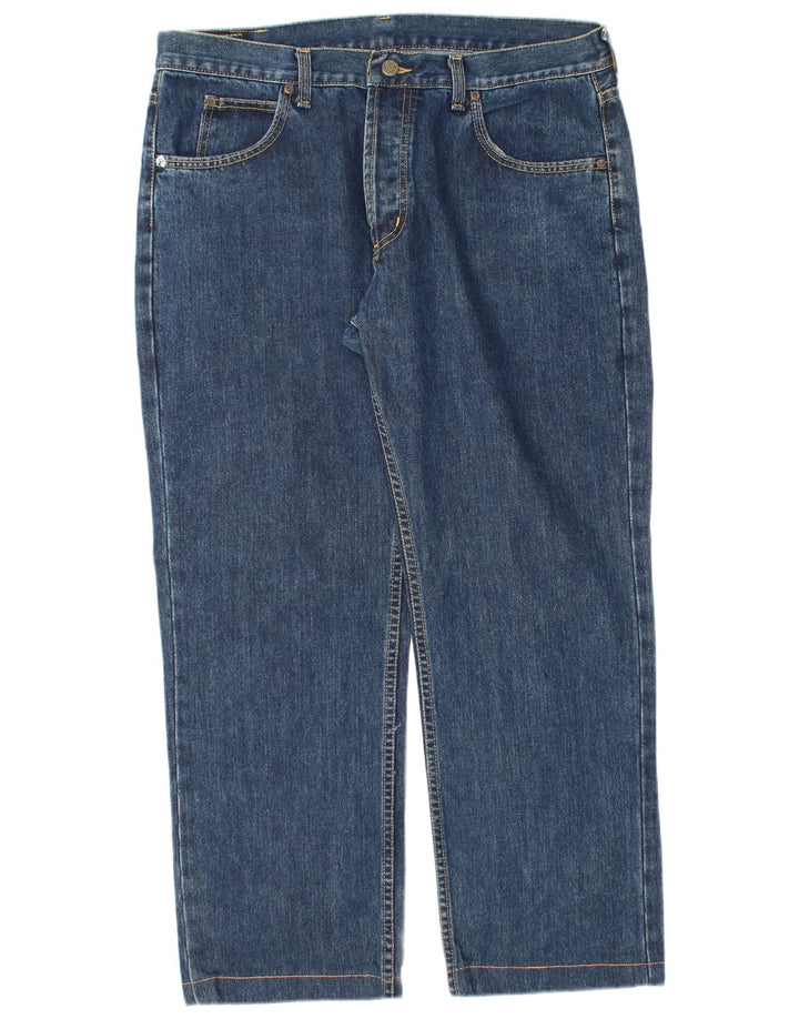 Lee Herren Seattle Straight Jeans W36 L28 Blaue Baumwolle