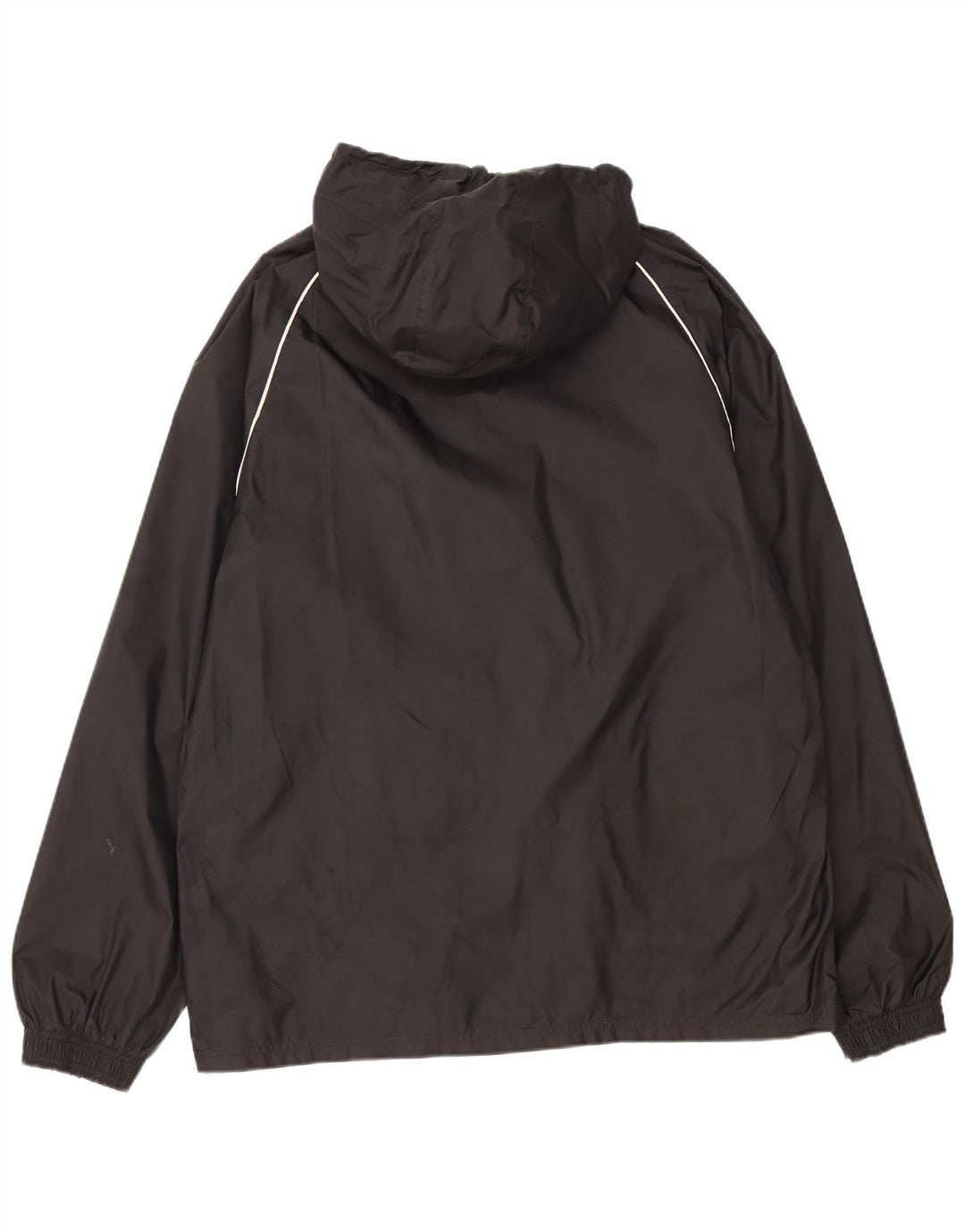 ADIDAS Mens Hooded Rain Jacket UK 40 Large Black Polyamide