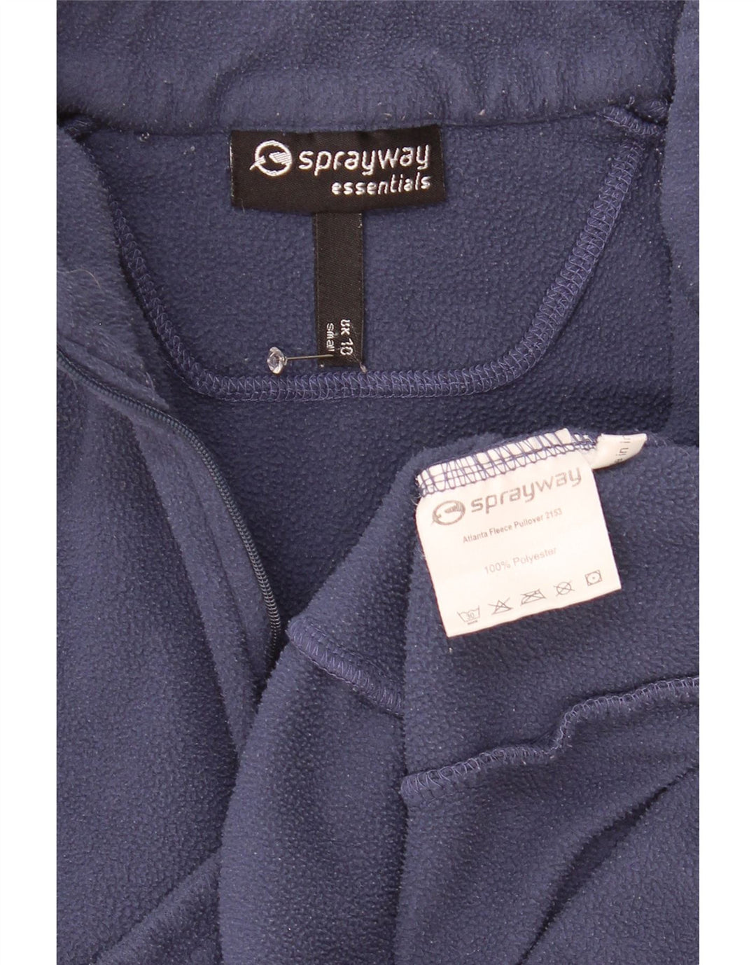 Sprayway Damen-Fleecepullover mit Reißverschluss am Hals, UK 10, Größe S, Marineblau, Polyester
