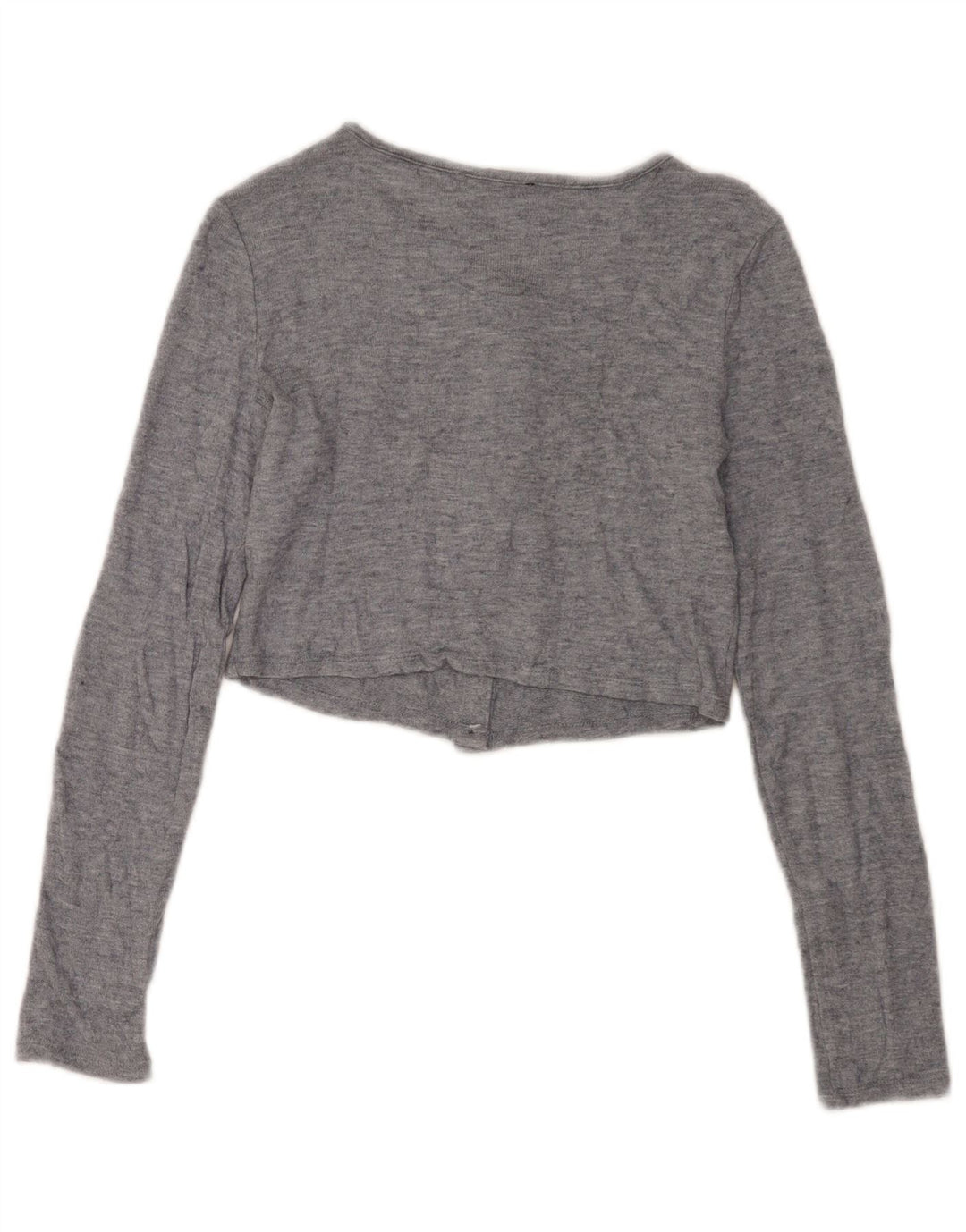 Zara Damen Crop Cardigan Top UK 10 Small Grau