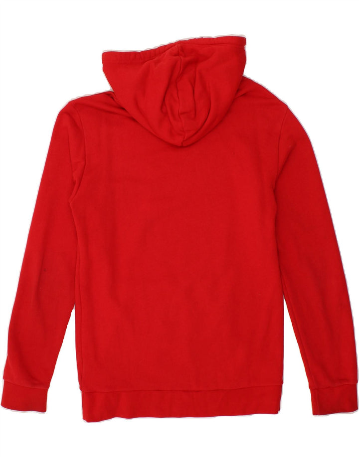 ADIDAS Mens Hoodie Jumper Small Red Cotton Vintage Adidas and Second-Hand Adidas from Messina Hembry 