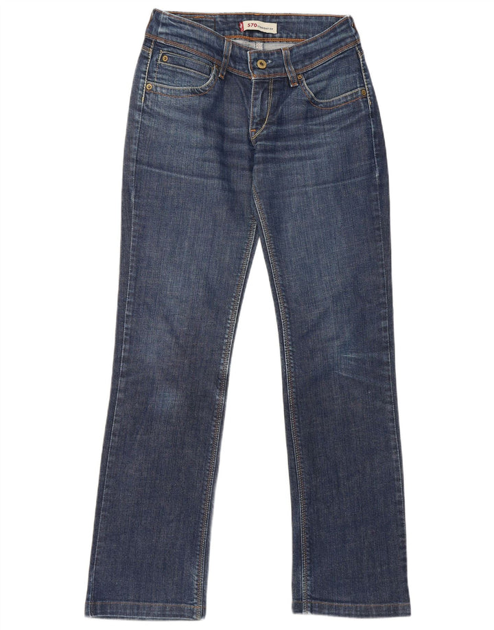 Levi's Damen 570 Straight Jeans W29 L30 Blaue Baumwolle