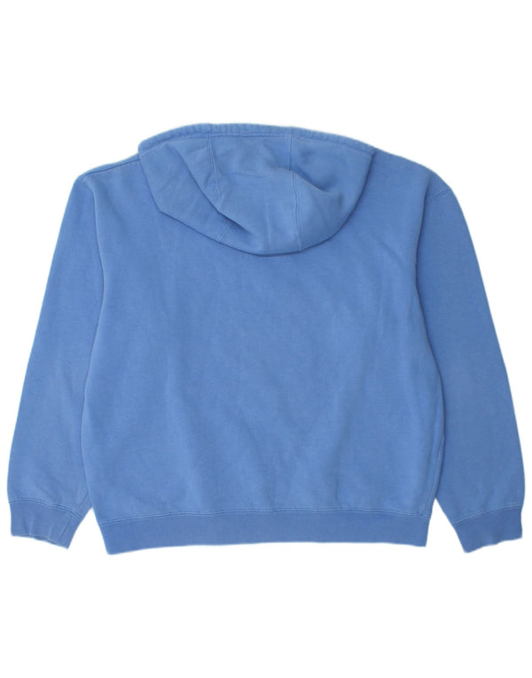 FILA Womens Oversized Hoodie Jumper UK 14 Medium Blue