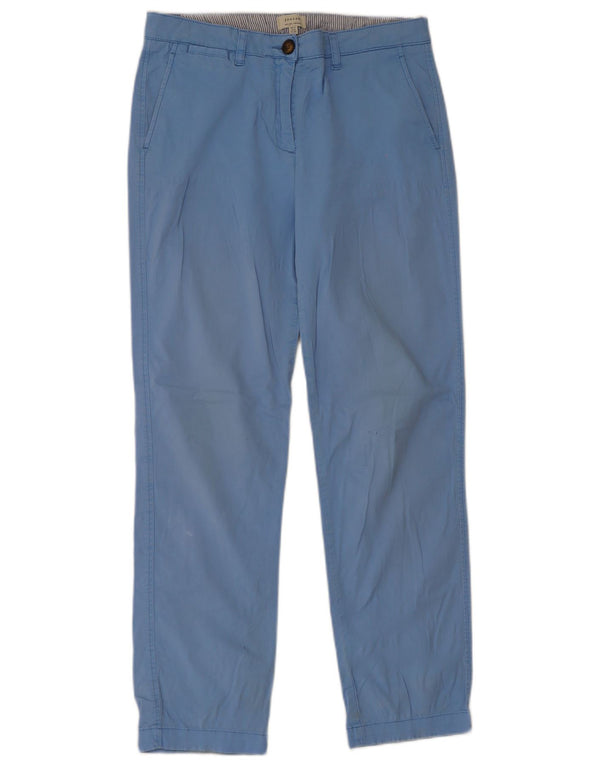 Jigsaw Damen gerade Chinohose UK 12 Medium W34 L28 Blaue Baumwolle