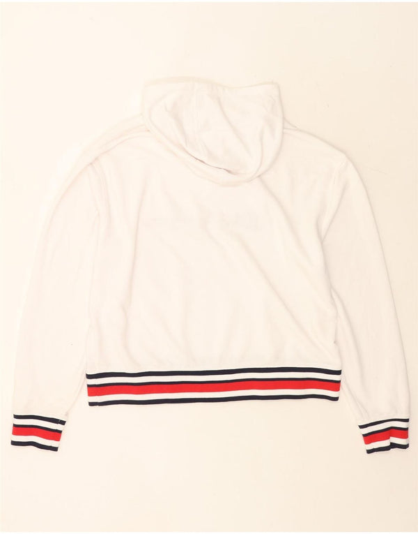 CHAMPION Damen-Kapuzenpullover mit Grafik, UK 20 2XL, weiße Colourblock-Baumwolle