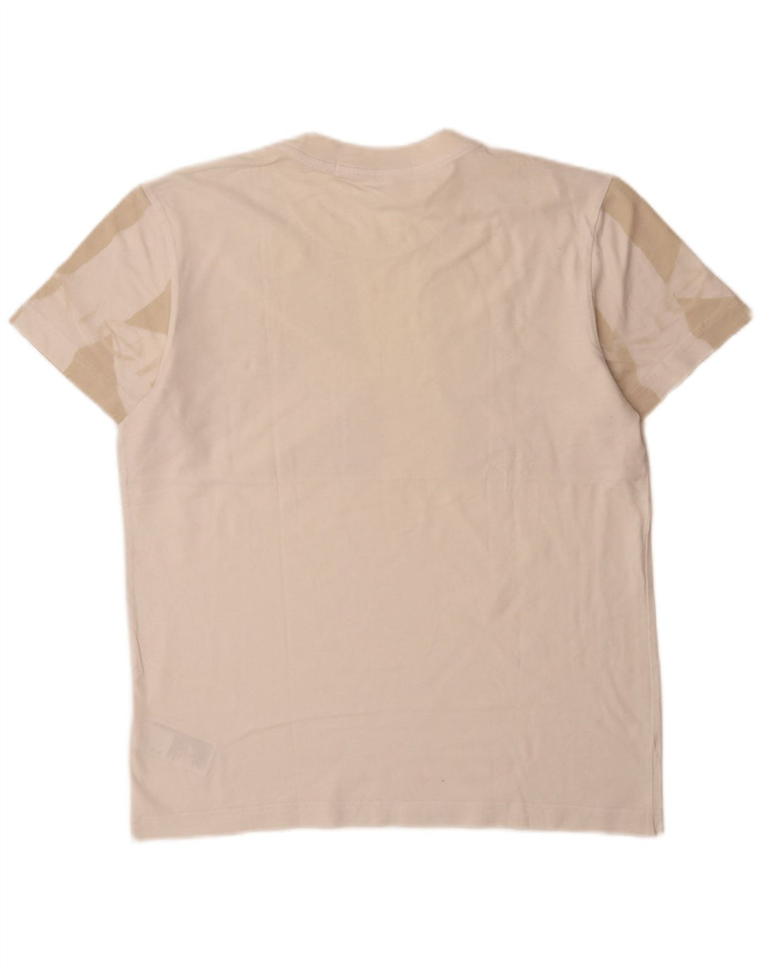 Calvin Klein Jeans Herren-T-Shirt mit Grafik, Medium, cremefarbene Baumwolle