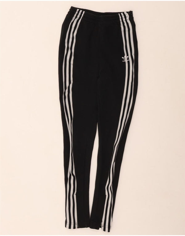 ADIDAS Damen Trainingshose UK 8 Small Schwarz Polyester