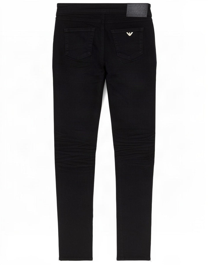 Armani Damen Skinny Jeans W26 L31 Schwarz Polyester