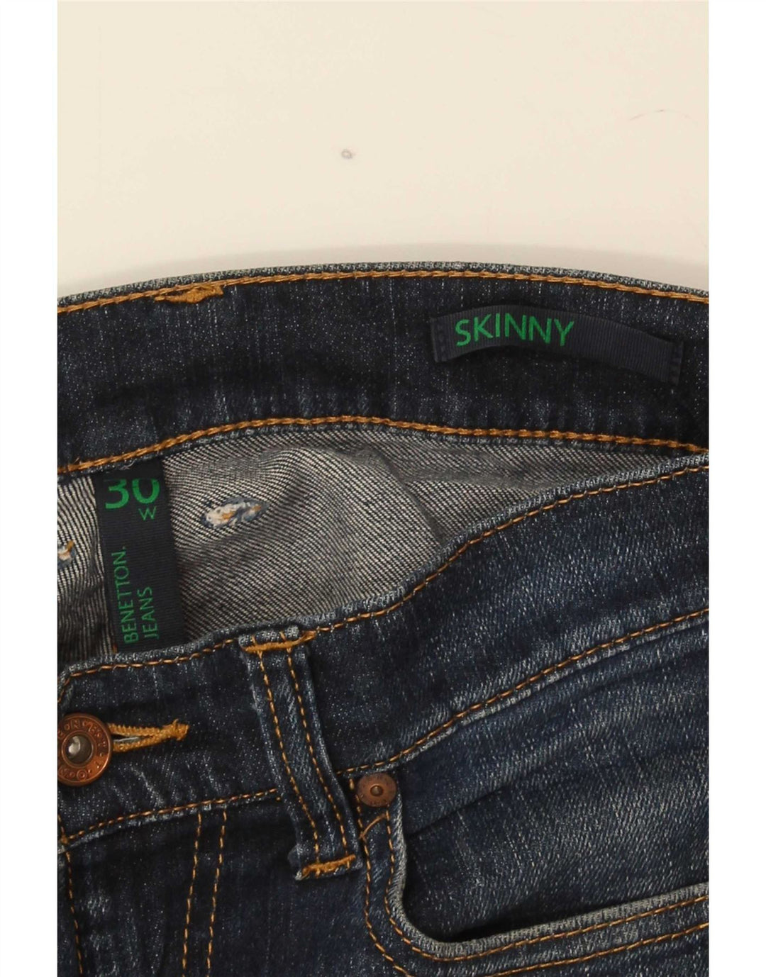 Benetton Herren Skinny Jeans W30 L32 Blau