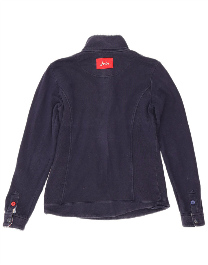 Joules Damen-Sweatshirt mit Knopfkragen, Gr. 8, Marineblau, Baumwolle