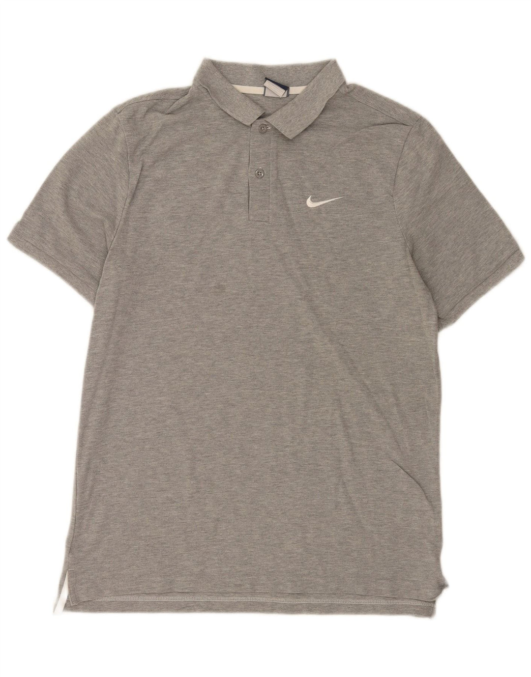 Nike Herren-Poloshirt, groß, grau gefleckte Baumwolle