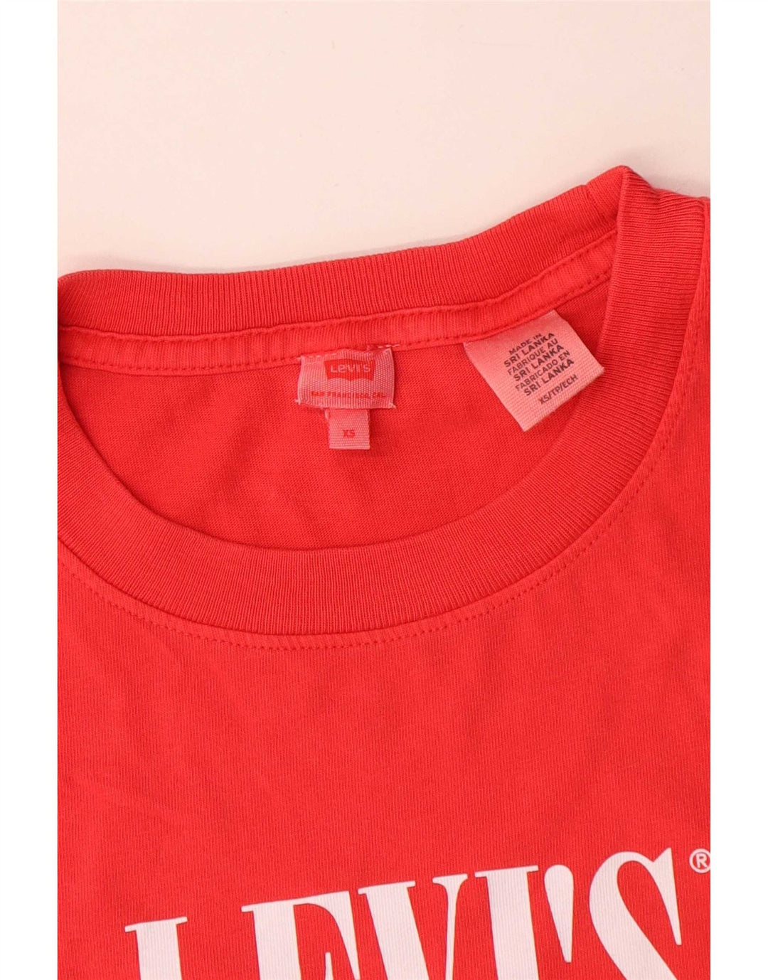 Levi's Damen-T-Shirt in Übergröße mit Grafik, UK 6, XS, Rot