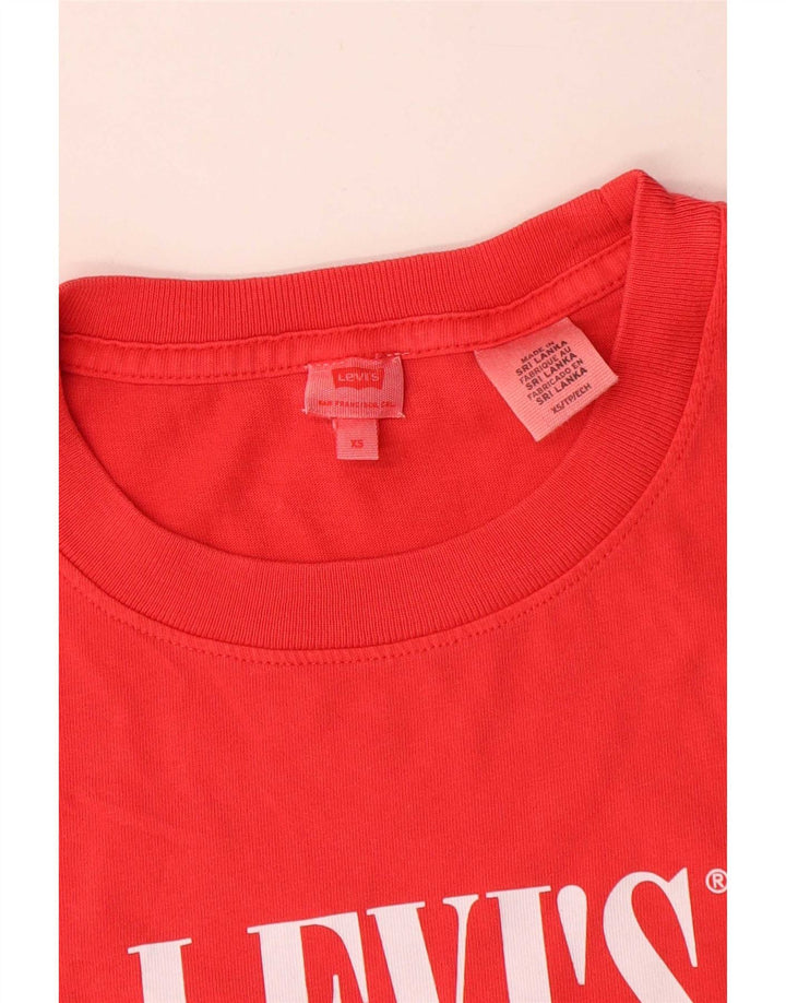 Levi's Damen-T-Shirt in Übergröße mit Grafik, UK 6, XS, Rot