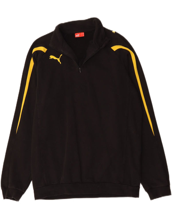 Puma Girls Sweatshirt Jumper 15-16 Years Black Cotton