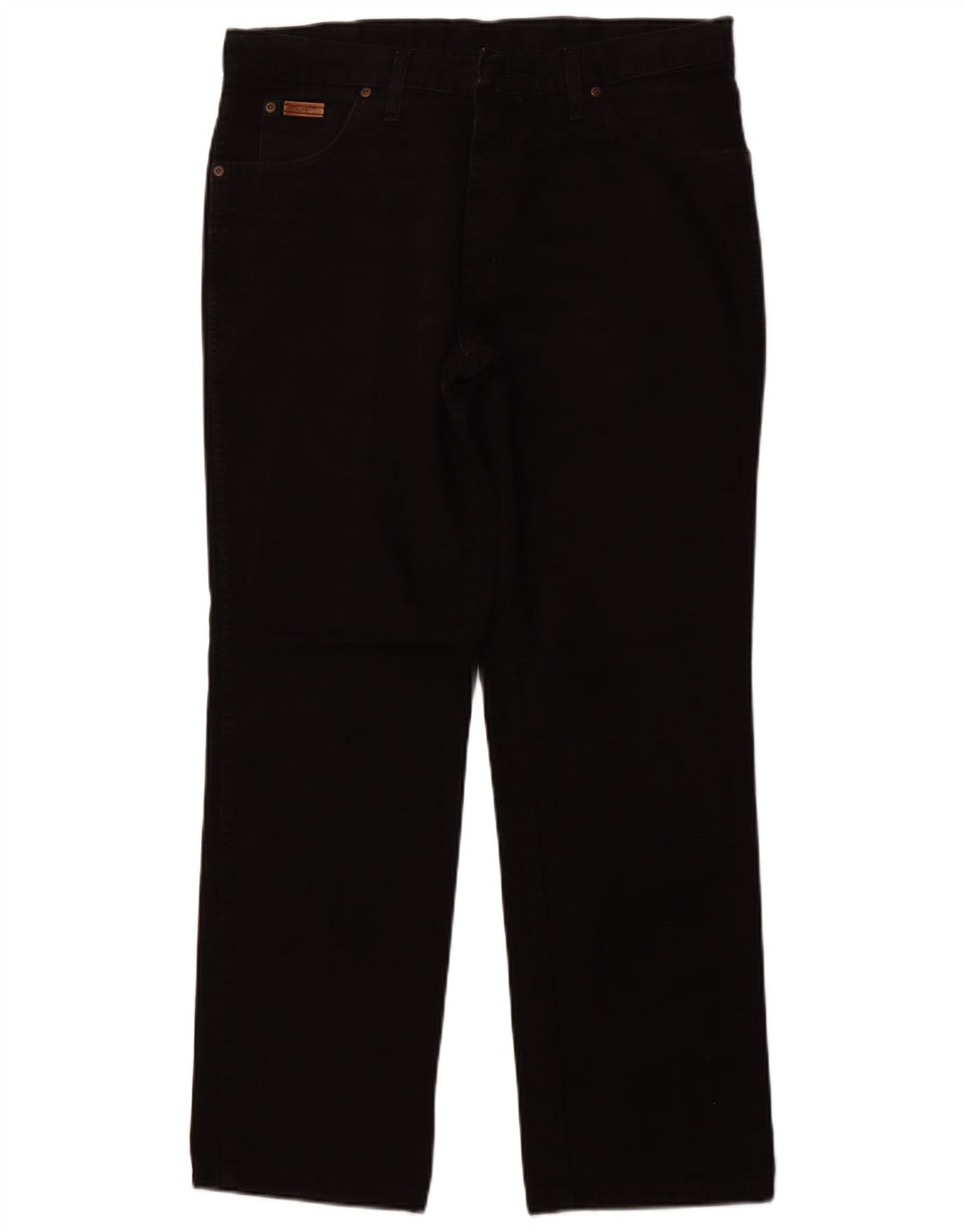 WRANGLER Herren Texas Straight Jeans W36 L30 Schwarze Baumwolle