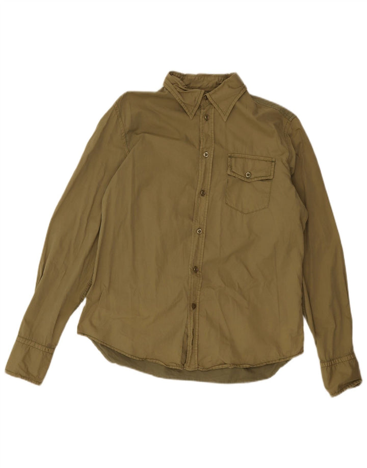 Guess Herren-Hemd, groß, Khaki, Baumwolle