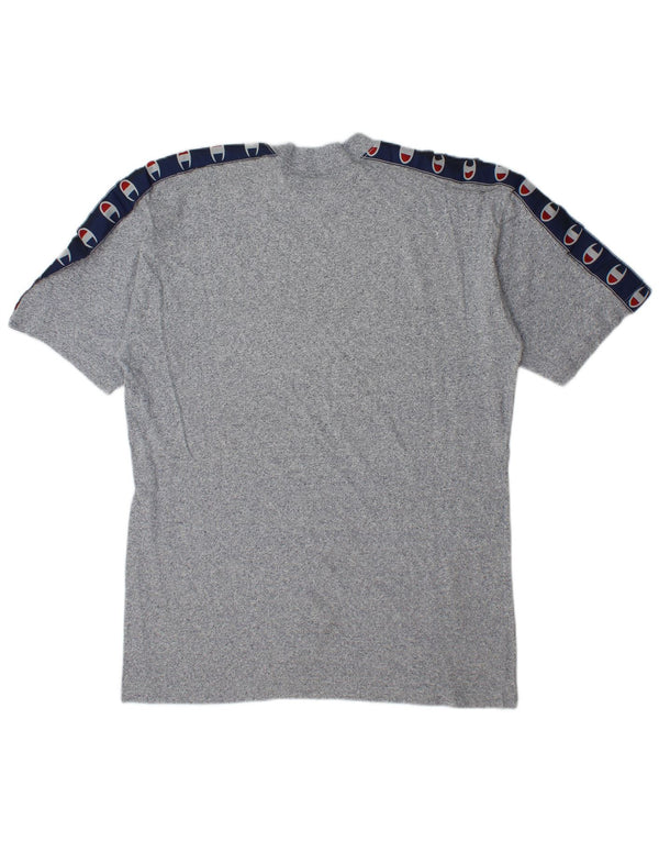 Champion Herren-T-Shirt mit Grafik, XL, blau meliert, Baumwolle