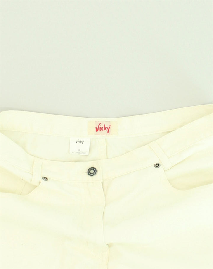 VINTAGE Womens Slim Jeans IT 46 Large W32 L30 White Cotton | Vintage Vintage | Thrift | Second-Hand Vintage | Used Clothing | Messina Hembry 