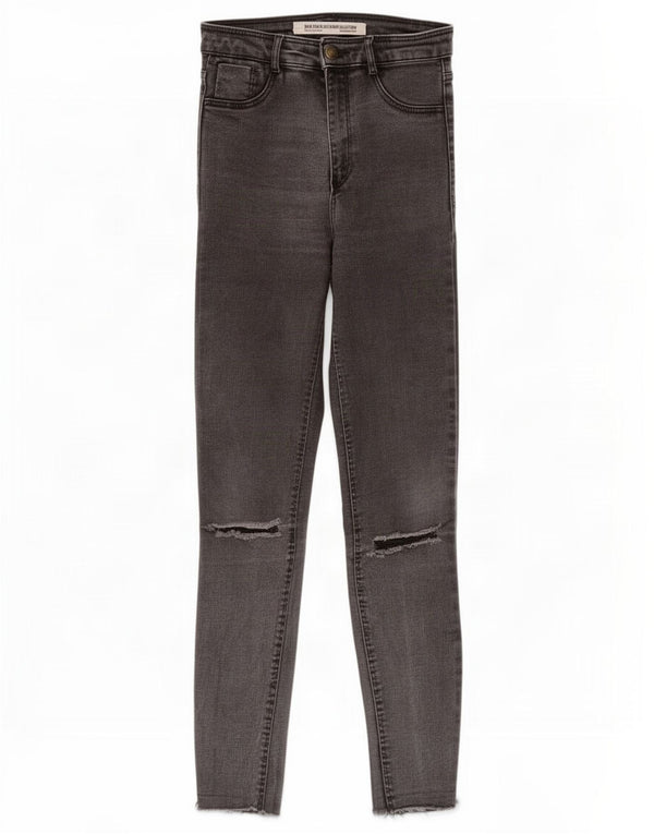 Zara Damen Trafaluc Distressed Skinny Jeans EU 36 XS W26 L26 Grau
