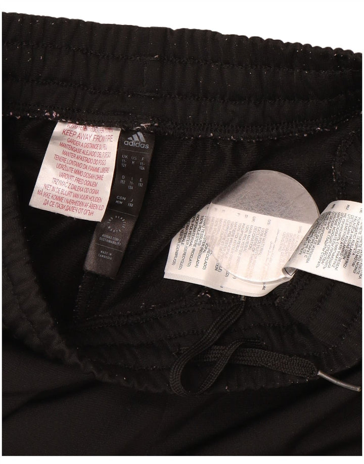 ADIDAS Boys Tracksuit Trousers 11-12 Years  Black Polyester