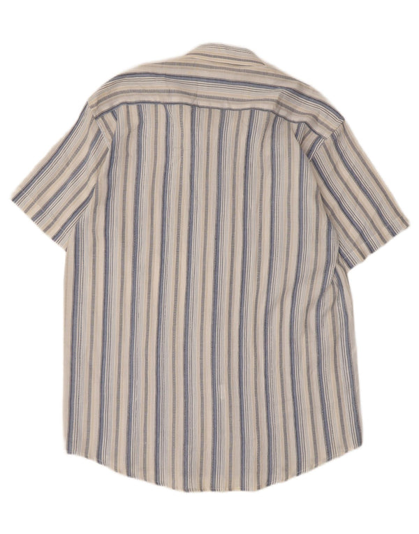 Vintage Herren Kurzarmhemd Größe 16 41 Groß Mehrfarbig gestreift