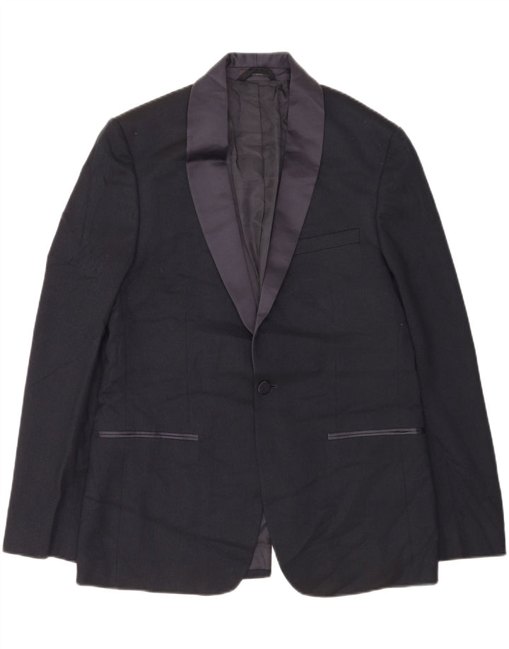Marks & Spencer Herren-Blazer mit 1 Knopf, Gr. 40, Marineblau, Polyester, Größe L