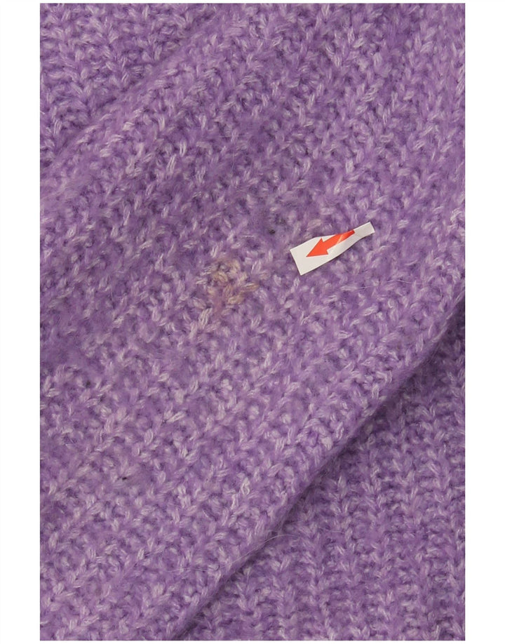 Zara Damen-Pullover mit Rundhalsausschnitt, UK 14, Mittelviolett, Polyester