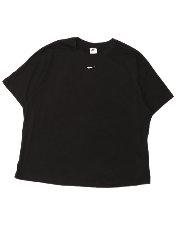 Nike Damen-T-Shirt in Übergröße, Größe UK 18, XL, Schwarz, Baumwolle