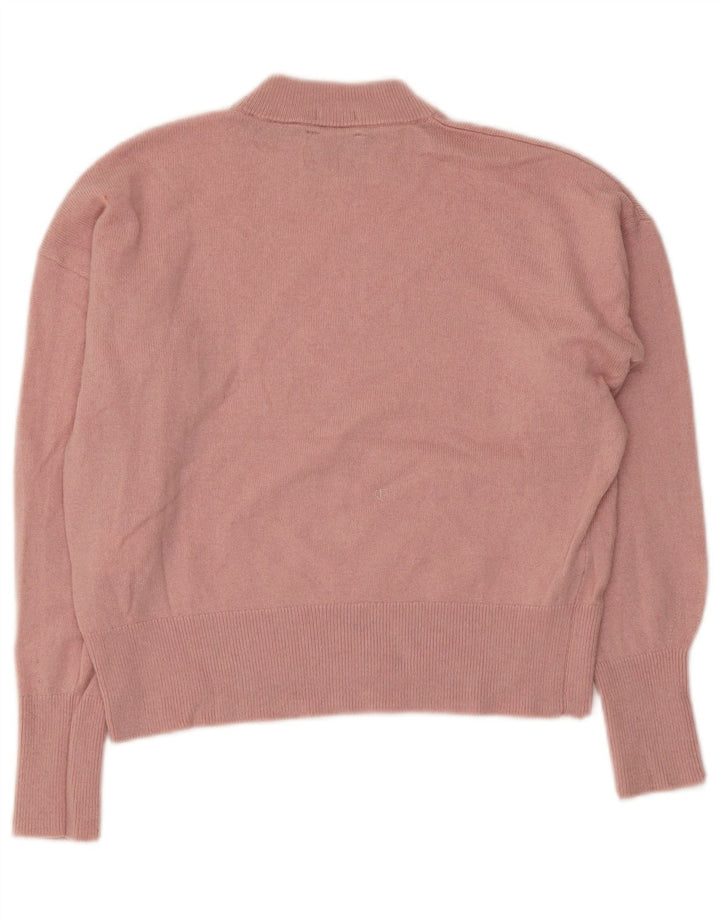 Superdry Damen Crop Oversized Rollkragenpullover Pullover UK 8 Small Rosa
