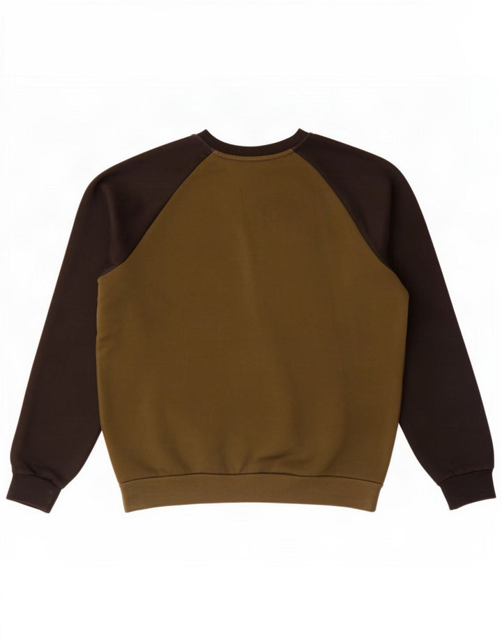Puma Herren Grafik-Sweatshirt-Pullover, mittlere Khaki-Farbblock-Baumwolle