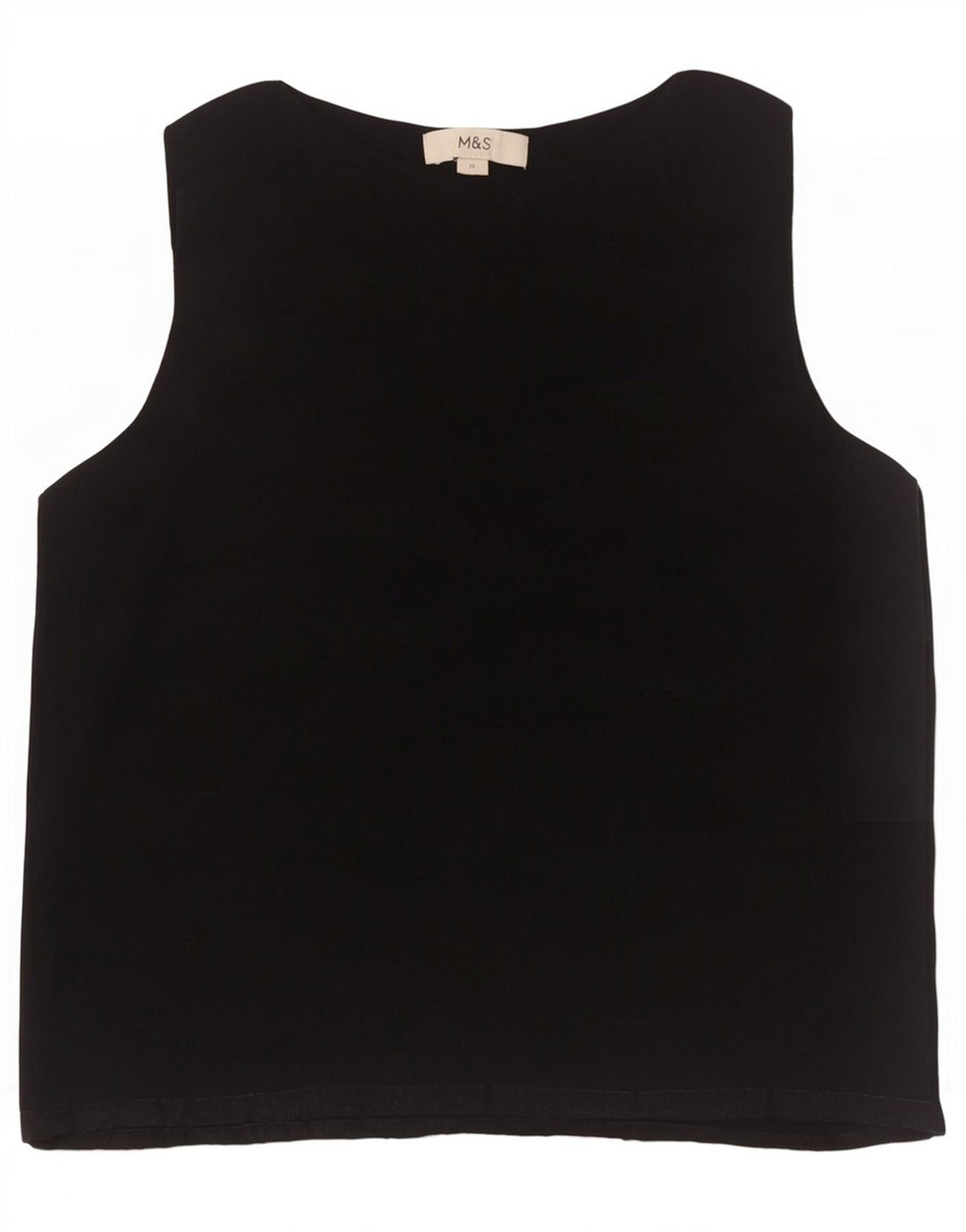Marks & Spencer Damen Weste Top UK 12 Mittelschwarze Viskose