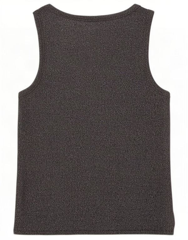 Marks & Spencer Damen-Trägershirt UK 20 2XL Schwarz gefleckte Baumwolle