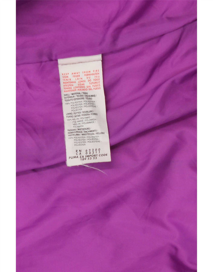 Puma Damen Wattierte Jacke UK 14 Large Lila Polyester