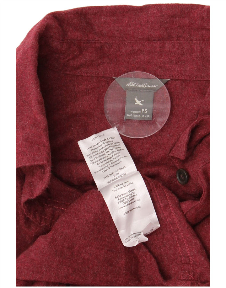 EDDIE BAUER Damen-Oversize-Hemd, UK 10, Größe S, Kastanienbraun, Baumwolle