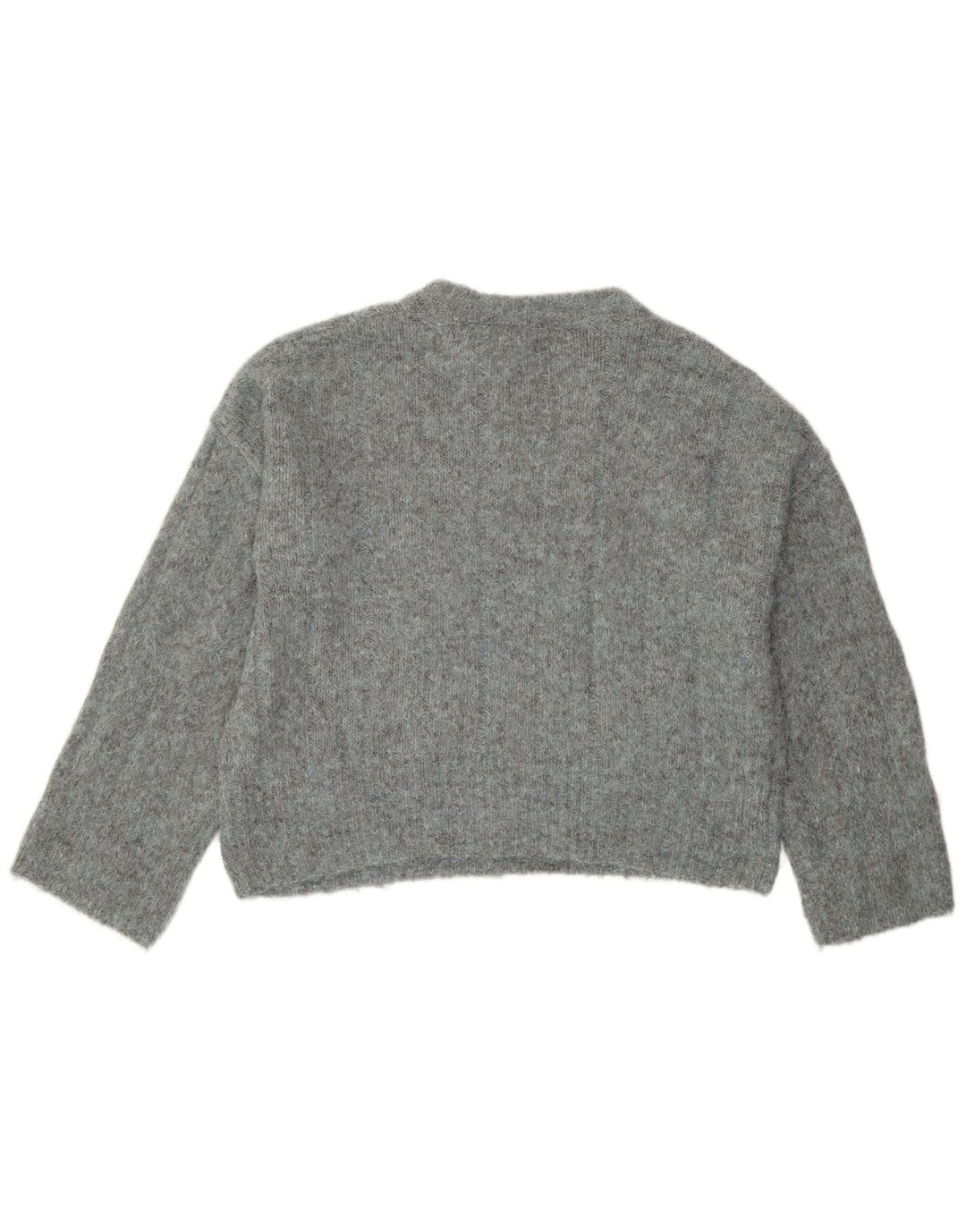 Topshop Damen-Pullover, übergroß, Rundhalsausschnitt, UK 6, XS, Grau, Polyester