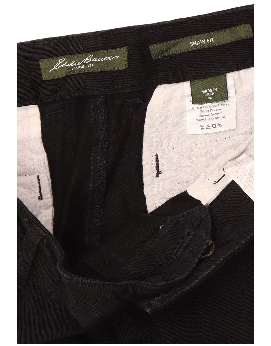 EDDIE BAUER Damen Shaw Fit Freizeithose US 8 Medium W32 L35 Schwarz