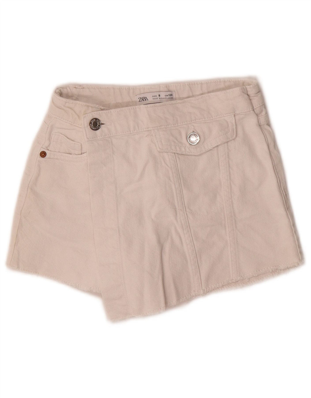 Zara Mädchen Jeansshorts 7-8 Jahre W20 Weiß